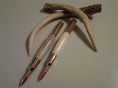 30 Caliber Bullet Deer Antler Pen Deer Antlers Antlers Bone Art