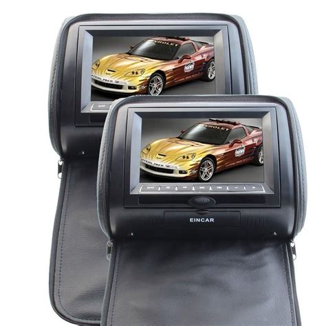 7 Car Headrest Pillow Dvd Video System Support No Ir Headphones