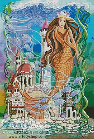 Παιδικά κεντήματα visit the label : Artecy Cross Stitch. Sea Princess Cross Stitch Pattern to ...