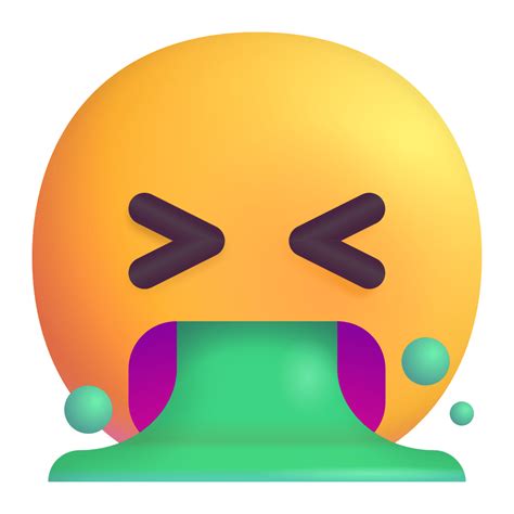 Face Vomiting 3d Icon Fluentui Emoji 3d Iconpack Microsoft