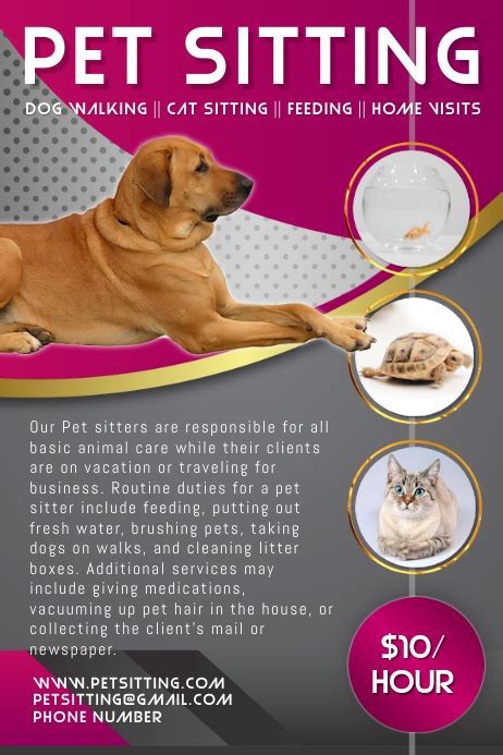 Copy Of Pet Sitting Service Flyer Template Postermywall