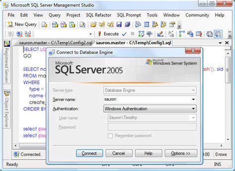 Use Sql Server Management Studio Lindaaccess