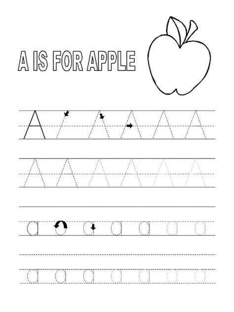 Trace Letter A Printable For Preschool 101 Activity