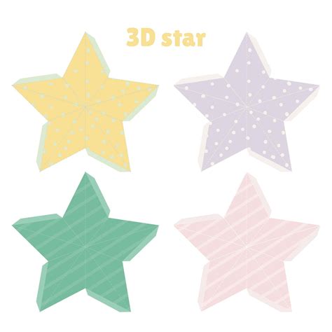 Printable 3d Paper Star
