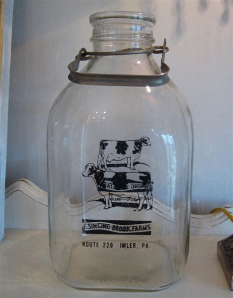 Fabulous Vintage Gallon Glass Milk Bottle Etsy