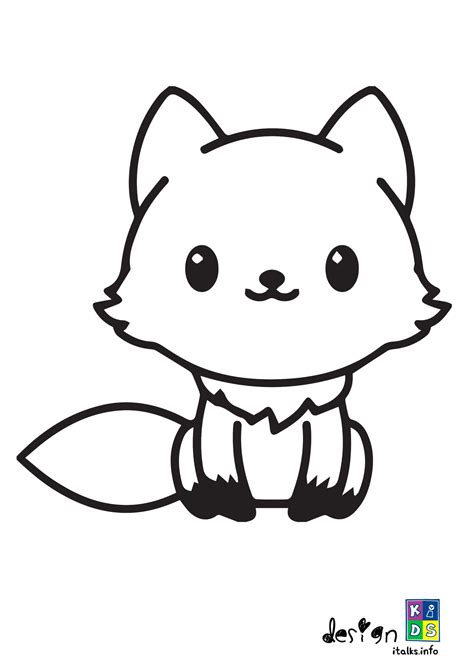 Kawaii Fox Coloring Page In Fox Coloring Page Valentine My XXX Hot Girl