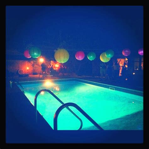 20 Best Pool Party Lights Images On Pinterest Pool Parties Swimming Pool Parties And Decks