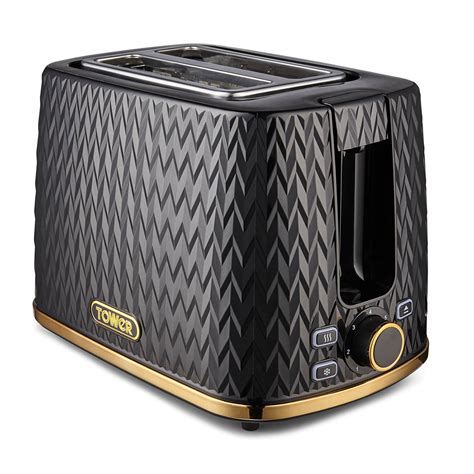 Tower Empire Black 2 Slice Toaster Home Store More