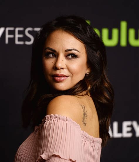 Janel Parrishs Back Tattoo The Perfectionists Casts Hidden Tattoos