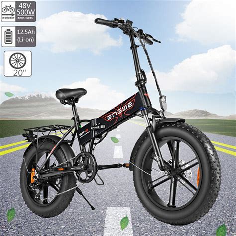 20 500w 125ah Fat Tire Folding Electric Bike Mountain Bicycle 7speed