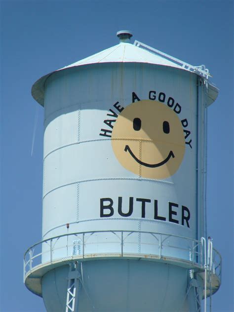 Have A Good Day Water Tower With Smiley Face Butler Al Flickr
