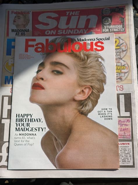 fabulous magazine 06 08 2023 madonna cover the sun on sunday newspap yourcelebritymagazines