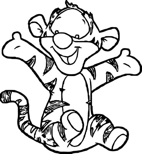Nice Thoughtful Tigger Coloring Page Baby Coloring Pages Disney