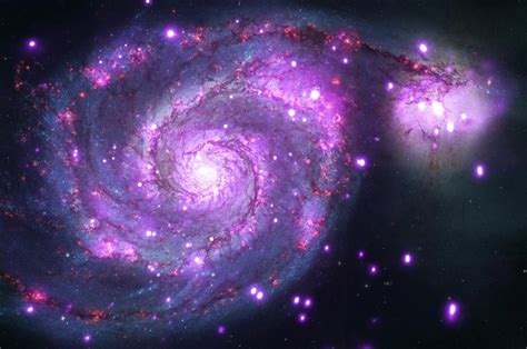X Ray Vision Makes Our Sister Galaxy Look Pretty In Purple