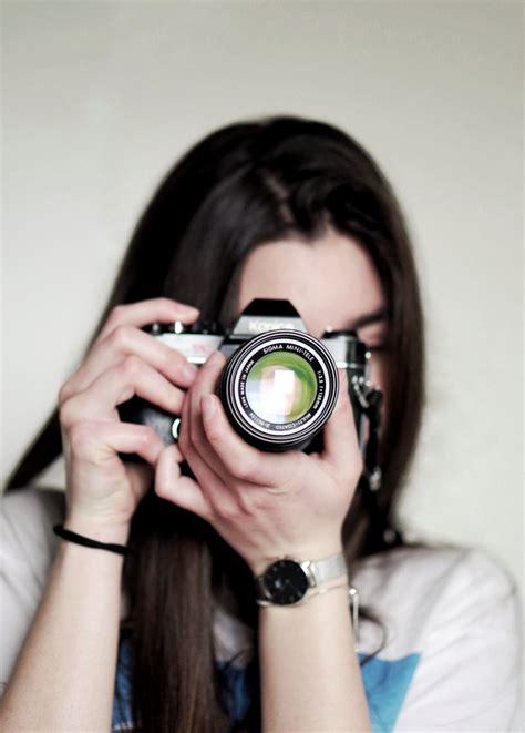 Free Photo Woman Taking A Photo Using Dslr Camera Attractive Photography Wrist Watch Free