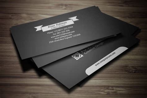 Black Business Card | Black business card, Minimal business card, Corporate business card
