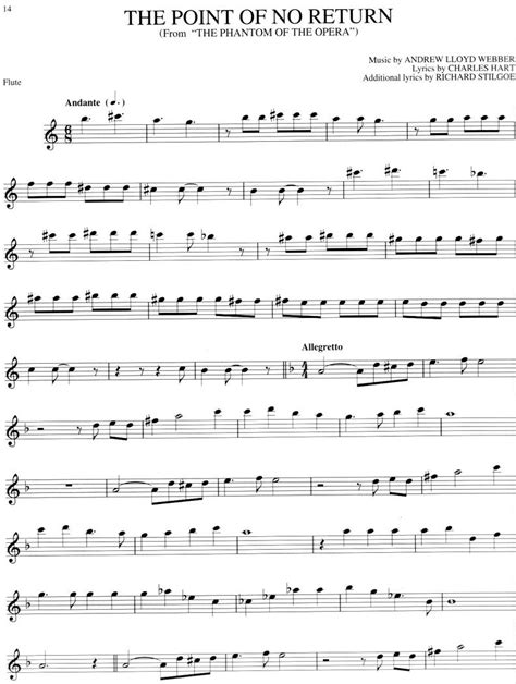 Licensed to virtual sheet music® by hal leonard® publishing company. Online flute sheet music - Phantom of the Opera | flet | Pinterest | Musik und Privat