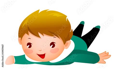Close Up Of Boy Lying Down Stock Vector Adobe Stock
