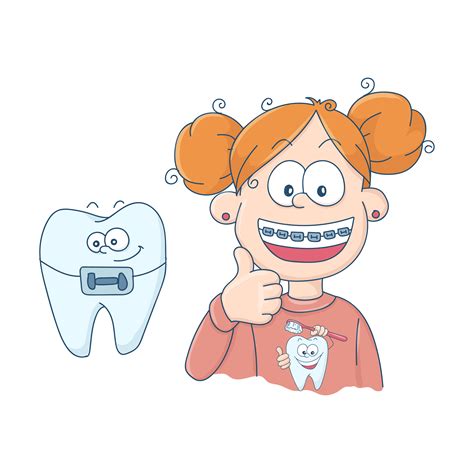 Art On The Topic Of Childrens Dentistry Teeth With Braces 490114