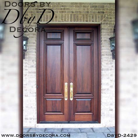 Custom Solid Wood Double Doors Exterior Front Entry