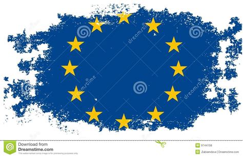Grunge European Union Flag Stock Illustration Illustration Of Land