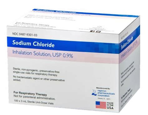 Sodium Chloride Inhalation Solution Usp 09 3 Ml And 5 Ml Contract