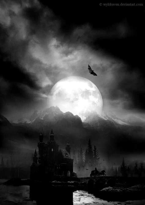 Gothic Dream Full Moon Rising Moon Moon Rise