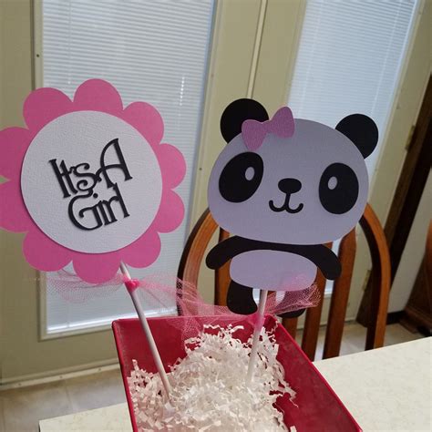 Panda Its A Girl Centerpiece Panda Bear Baby Shower Panda Etsy In