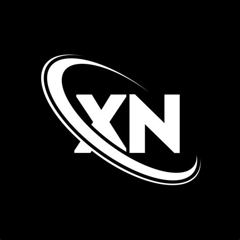 Xn Logo X N Design White Xn Letter Xn Letter Logo Design Initial Letter Xn Linked Circle