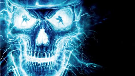Blue Skull Backgrounds 69 Wallpapers Hd Wallpapers
