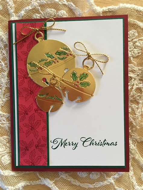 handmade christmas bells holiday wishes greeting card etsy