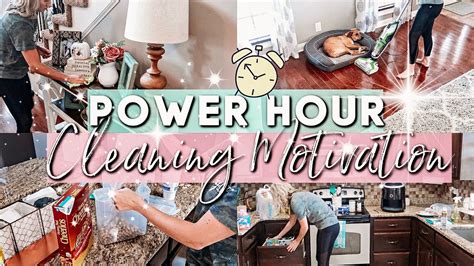 power hour cleaning routine clean with me extreme cleaning motivation youtube
