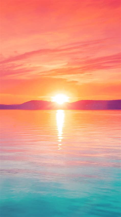 Beautiful Sunset Sea Hd Phone Wallpaper Peakpx