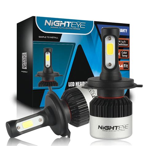 Nighteye 72w 9000lm H4 9003 Hb2 Led Headlight Kit Hilo Beam Bulbs