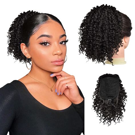 Buy Drawstring Ponytail Afro Kinky Curly Ponytail For Black Women