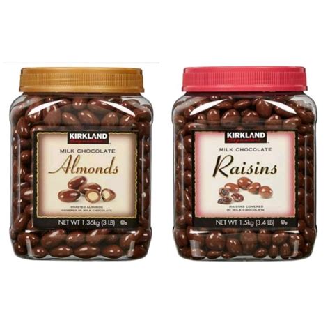 Kirkland Signature Milk Chocolate Almonds Raisins 1 36kg Almond In