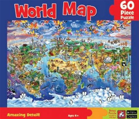 World Map 60pc Puzzle 705988115424 Mwave