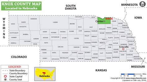 Knox County Map Nebraska