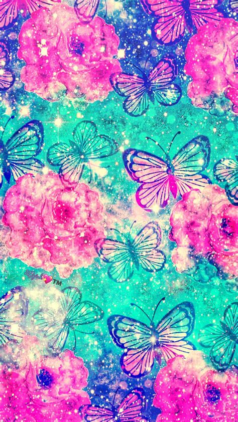 The best gifs are on giphy. Butterfly Mint Galaxy Wallpaper #androidwallpaper # ...