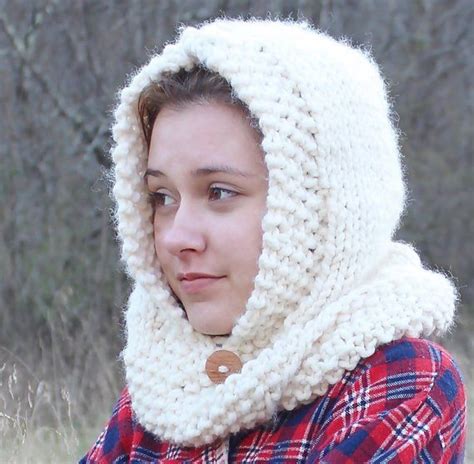Knitting Pattern For Hood Cowl Hooded Cowl Pattern Hood Cowl Etsy