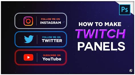 How To Make Twitch Panels Social Media Boxes In Photoshop Easy Way