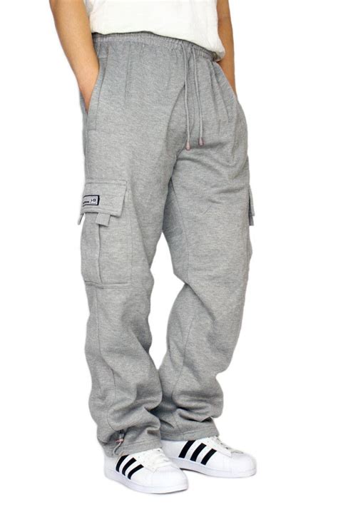 Dream Usa Heavyweight Cargo Sweatpants Gray Large