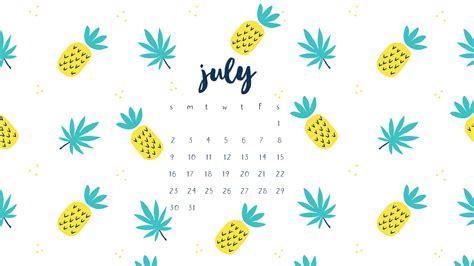 July Calendar Wallpaper