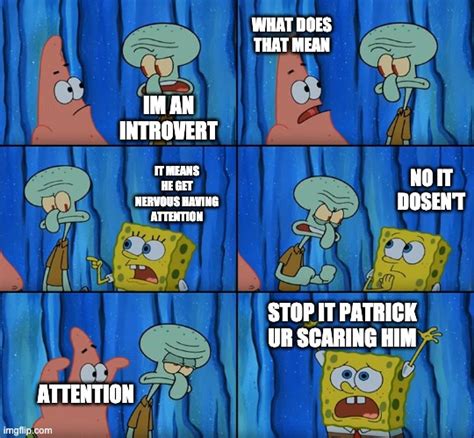 Image Tagged In Patrick Scares Squidward Imgflip