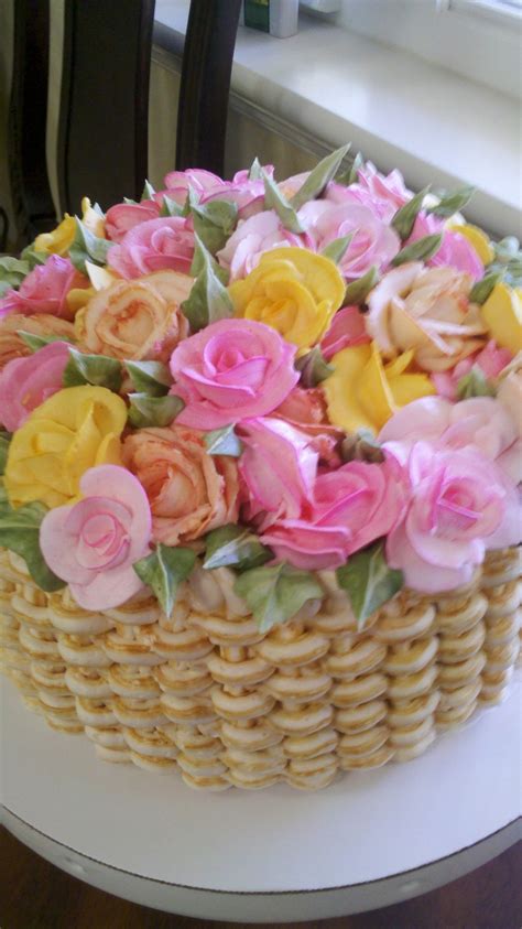 We will bring you ideas decorate flower basket cake in new style, unique and simple. Flower Basket Cake - CakeCentral.com
