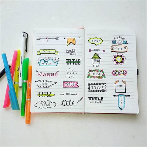 Creative And Colorful Ways To Decorate Your Note Headers