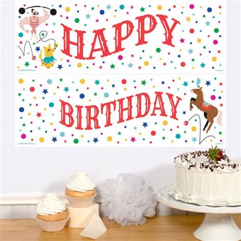 Circus Carnival Birthday Two Piece Banners 2 Ct Birthday Direct