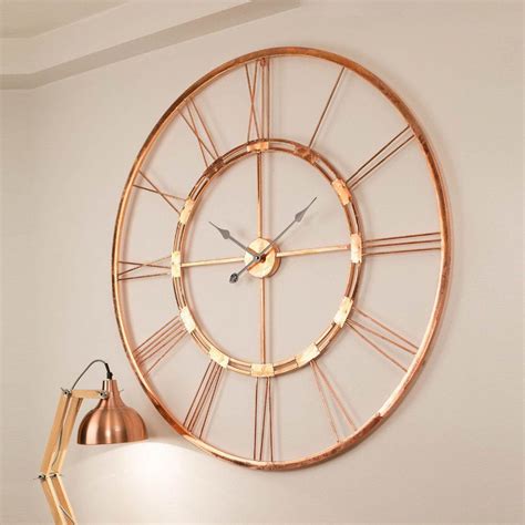 100 Copper Made Handmade Large Wall Clock Home Decor