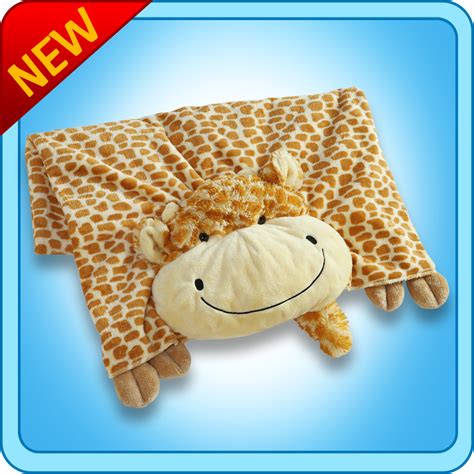 Authentic Pillow Pet Jolly Giraffe Blanket Plush Toy T Ebay