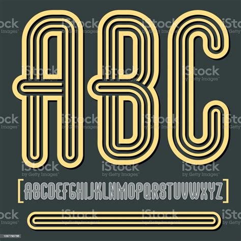 Vector Retro Vintage Capital English Alphabet Letters Abc Collection